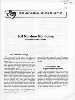 Soil Moisture Monitoring John M