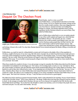 Disquiet on the Chechen Front