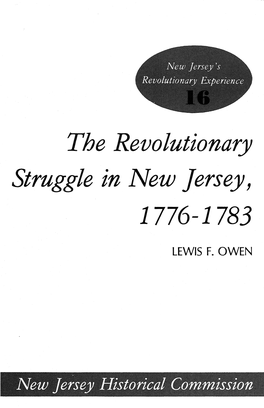 The Revolutionary Struggle in New Jersey, 1776-1783