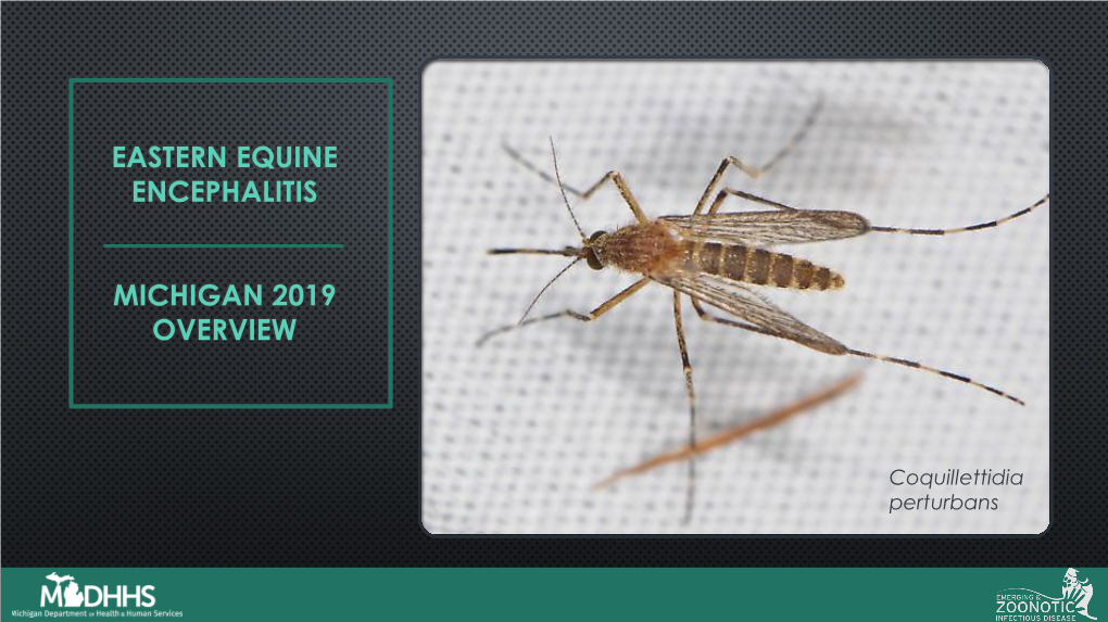 Eastern Equine Encephalitis Michigan 2019 Overview