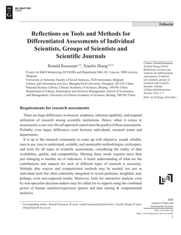 Reflections on Tools and Methods for Differentiated Assessments Of
