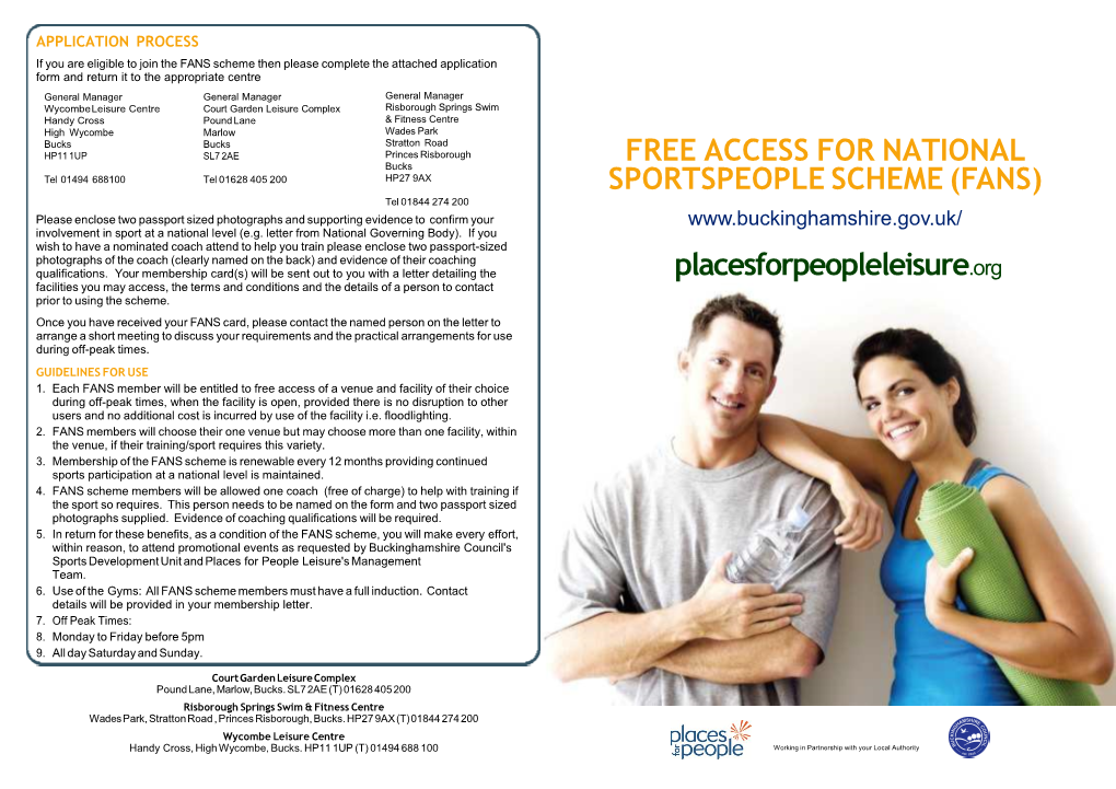 Free Access for National Sportspeople (FANS)