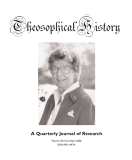 A Quarterly Journal of Research