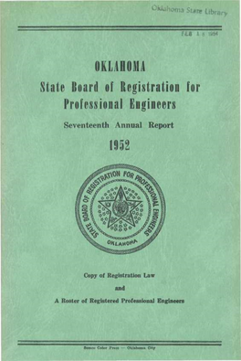 OKLAHOMA State Board of Registration for Professional Engineers 1952