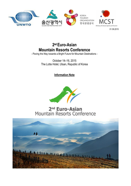 2Nd Euro-Asian Mountain Resorts Conference - Paving the Way Towards a Bright Future for Mountain Destinations