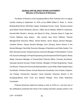 Minutes of the Board of Directors