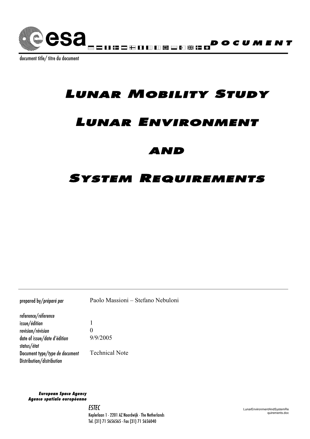 Esa Standard Document