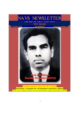 OCTOBER 2020 NAVS Newsletter New Microsoft Office Word Document