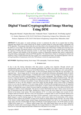 Digital Visual Cryptographical Image Sharing Using DIM