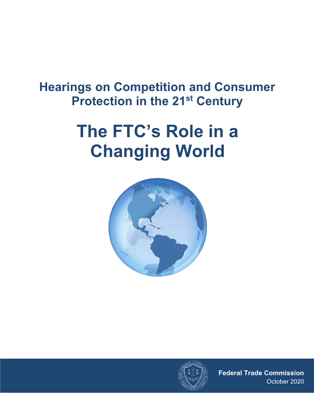 Commission Report on Hearings on Competition and Consumer