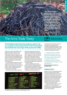 The Arms Trade Treaty Working to Prevent BRIEFING Armed Violence