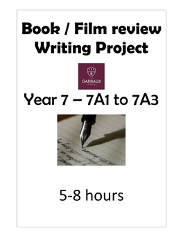 Book / Film Review Writing Project Year 7