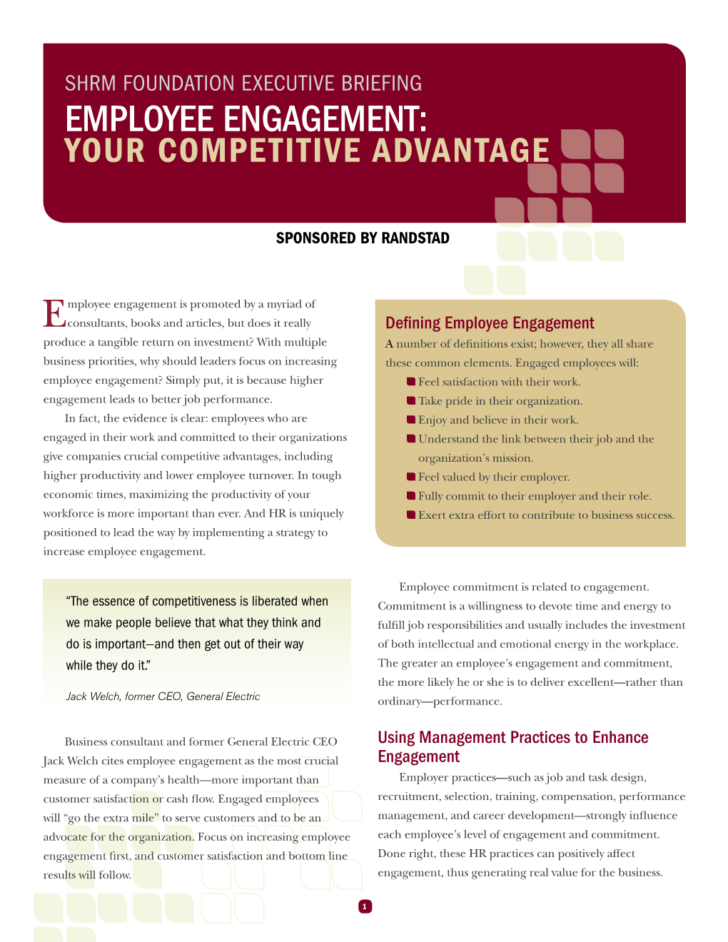 Employee Engagement: Your Competitive Advantage