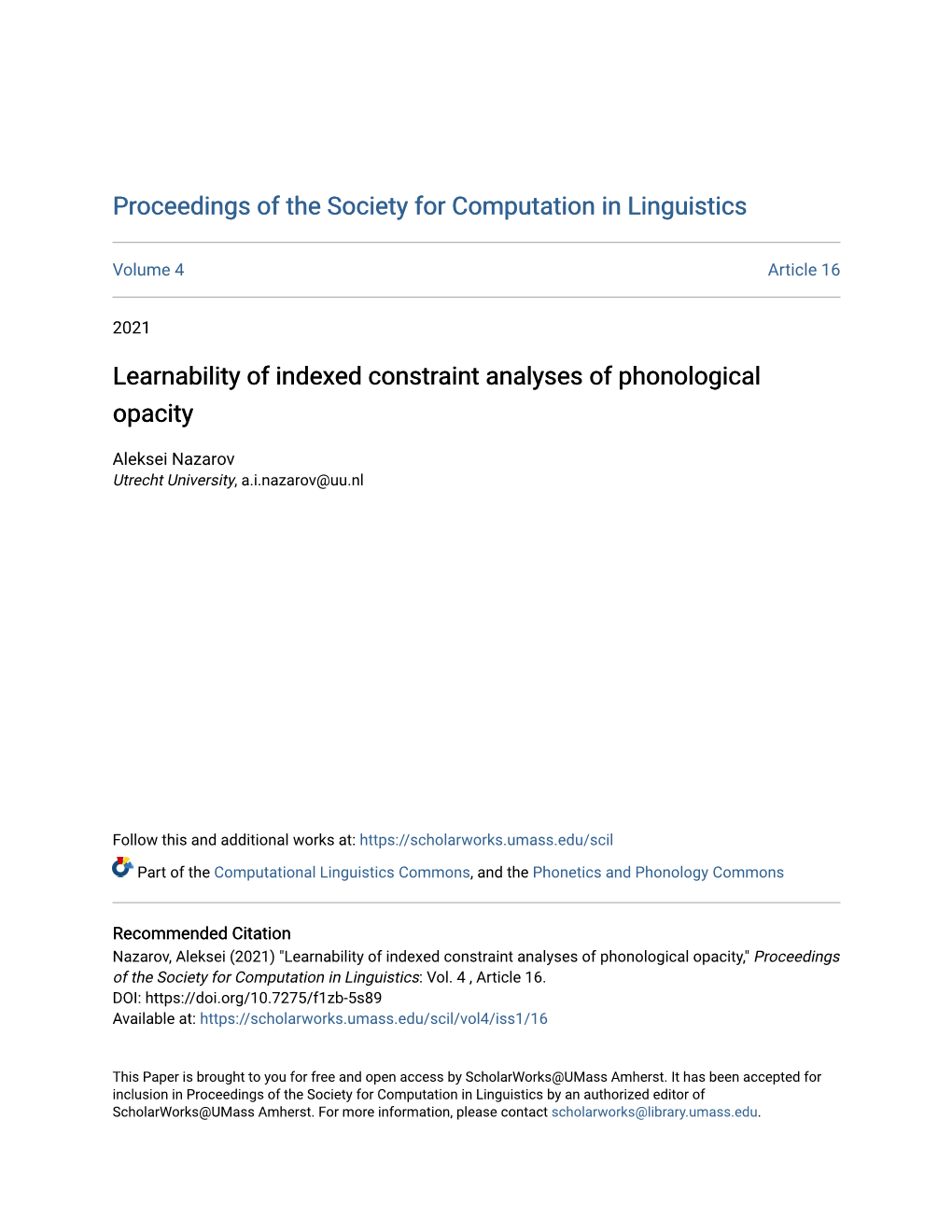 Learnability of Indexed Constraint Analyses of Phonological Opacity