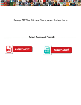 Power of the Primes Starscream Instructions