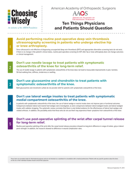 3 1 2 Ten Things Physicians and Patients Should Question