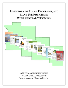 Inventory of Plans, Programs, and Land Use Policies in West Central