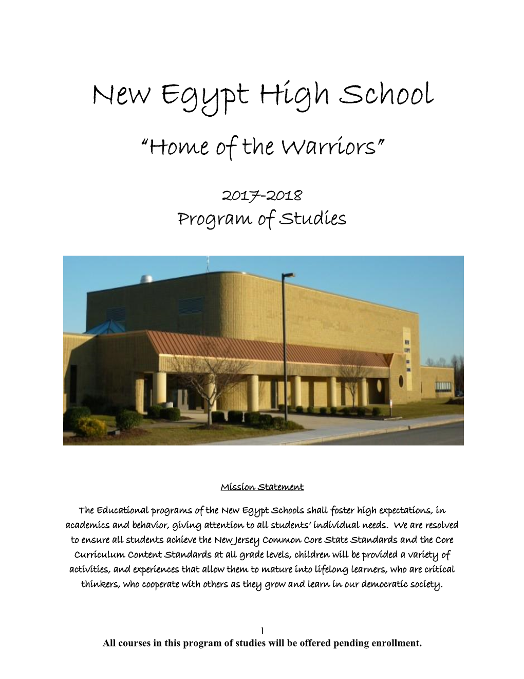 New Egypt High School