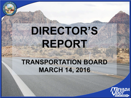 Director's Report