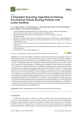 A Simulated Annealing Algorithm for Solving Two-Echelon Vehicle Routing Problem with Locker Facilities