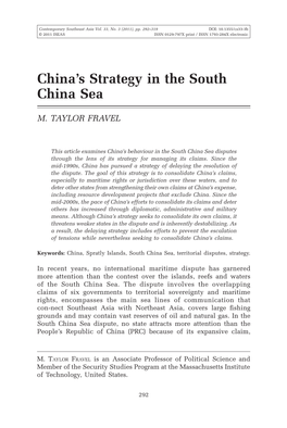 China's Strategy in the South China