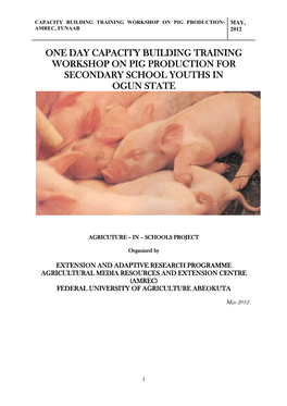 Pig Production Training Manual