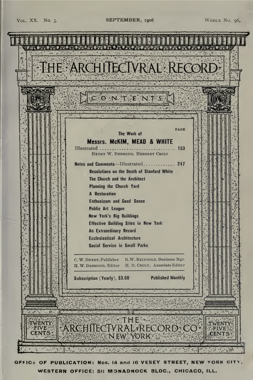 Architectural Record Was Devoted to Be Asserted of Any of the Embodiments the Work of Messrs