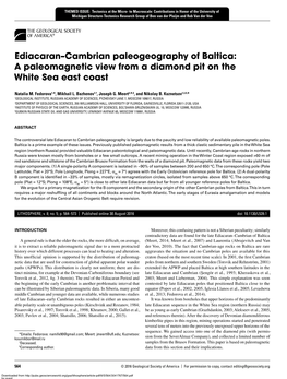 Ediacaran–Cambrian Paleogeography of Baltica: a Paleomagnetic View from a Diamond Pit on the White Sea East Coast