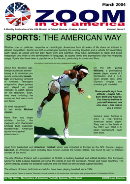 Zoom Issue 2: Sports: the American