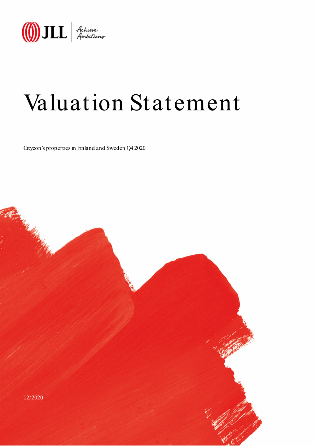 Valuation Statement 31 December 2020 (JLL)