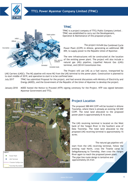 TPMC the Project TTCL Power Myanmar Company Limited