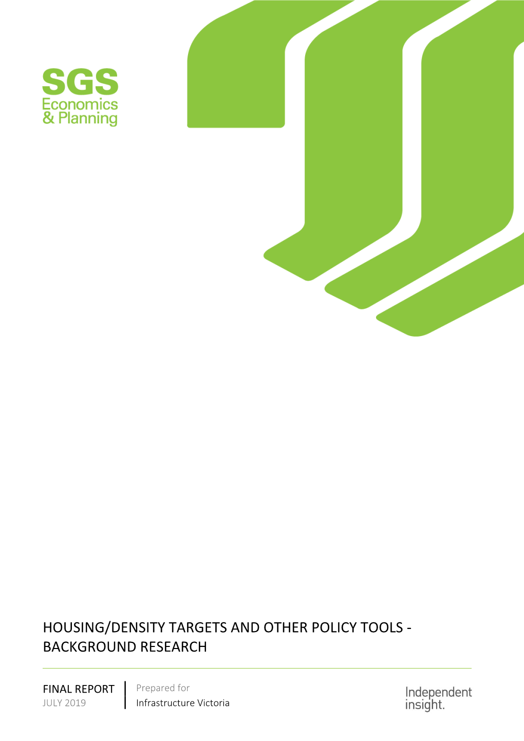 Housing/Density Targets and Other Policy Tools - Background Research