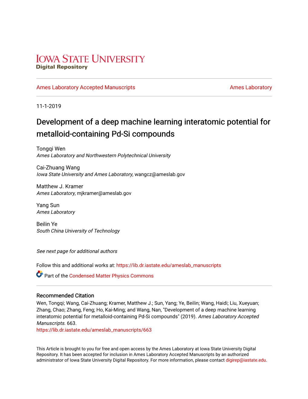 Development of a Deep Machine Learning Interatomic Potential for Metalloid-Containing Pd-Si Compounds