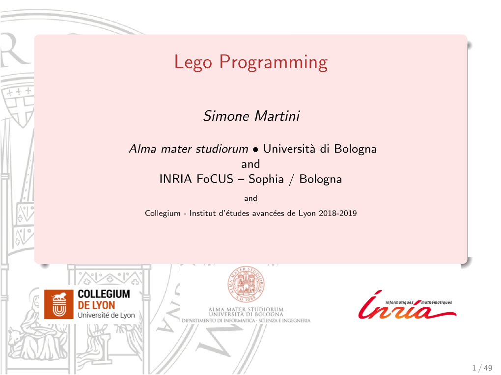 Lego Programming