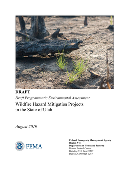 Draft Programmatic Environmental Assessment Wildfire Hazard Mitigation Projects in the State of Utah