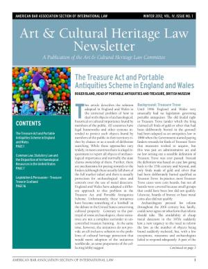 Art & Cultural Heritage Law Newsletter