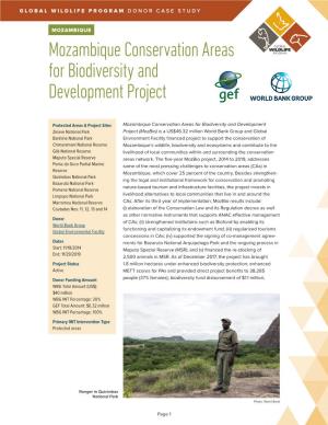 Mozambique Conservation Areas for Biodiversity and Development Project