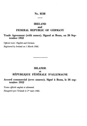 No. 8138 IRELAND and FEDERAL REPUBLIC of GERMANY