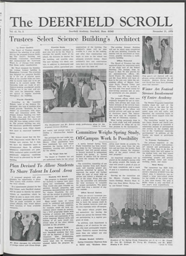 November 21, 1970 Trustees Select Science Building's Architect