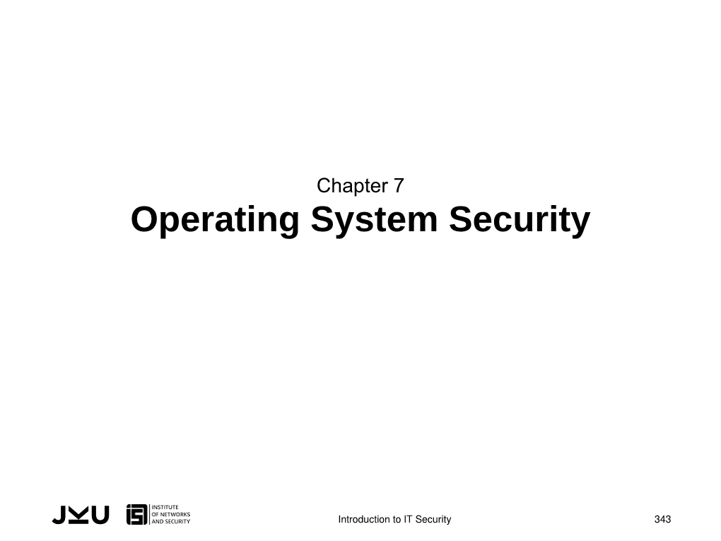 7: Operating Systems Security