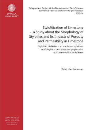 Stylolitization of Limestone
