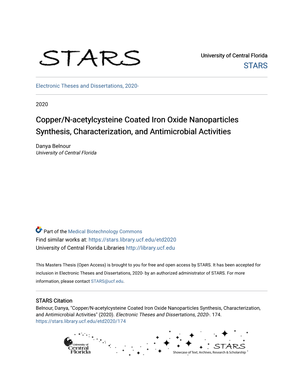 Copper/N-Acetylcysteine Coated Iron Oxide Nanoparticles Synthesis, Characterization, and Antimicrobial Activities