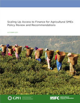 Scaling up Access to Finance for Agricultural Smes Policy Review and Recommendations
