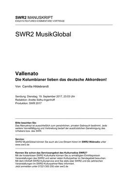 SWR2 Musikglobal