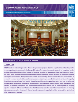 Gender and Elections in Romania