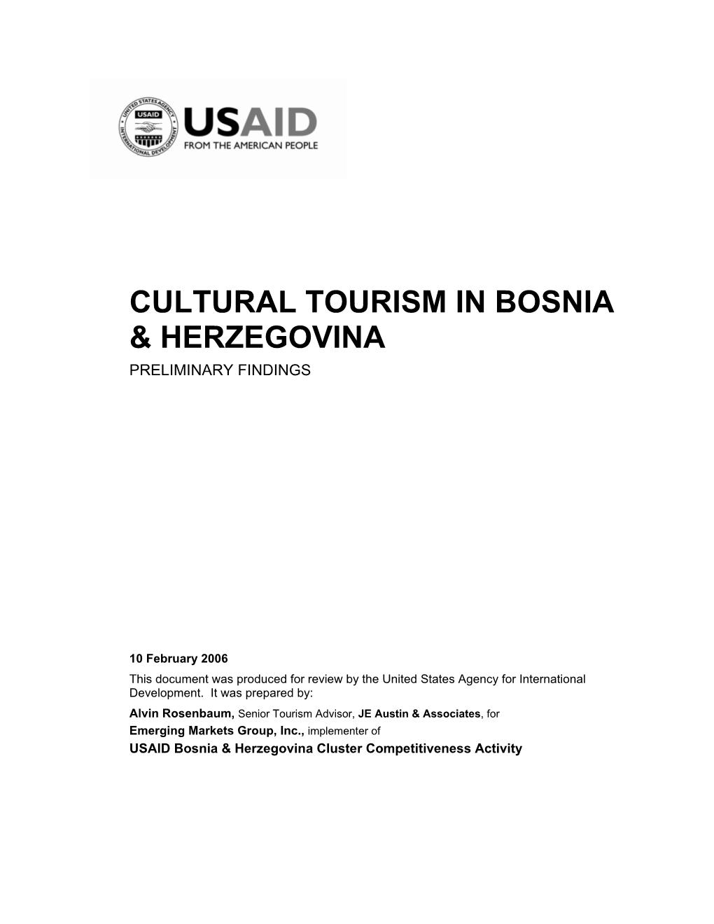 Cultural Tourism in Bosnia & Herzegovina