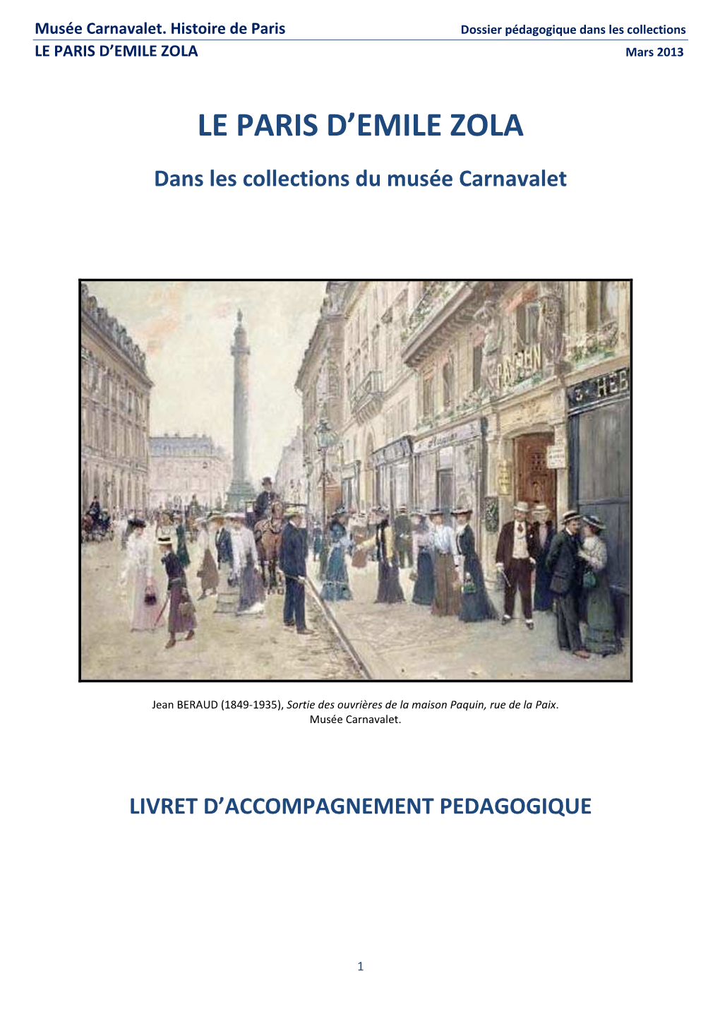 Le Paris D'émile Zola Musée Carnavalet