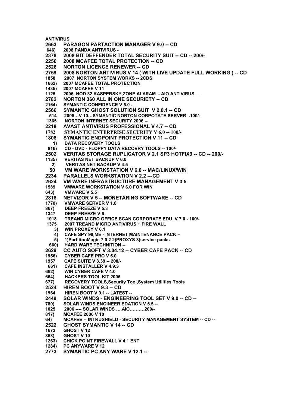 Copy of Copy of 1-9-2007 List