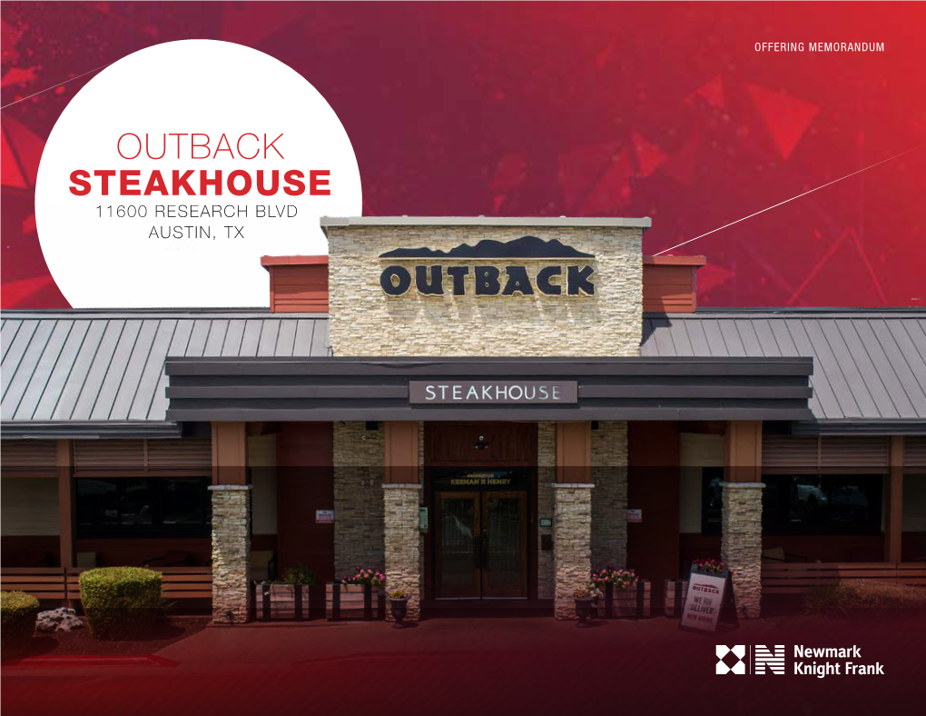 Outback Steakhouse 11600Steakhouse Research Blvd Austin,11600 Tx Research Blvd