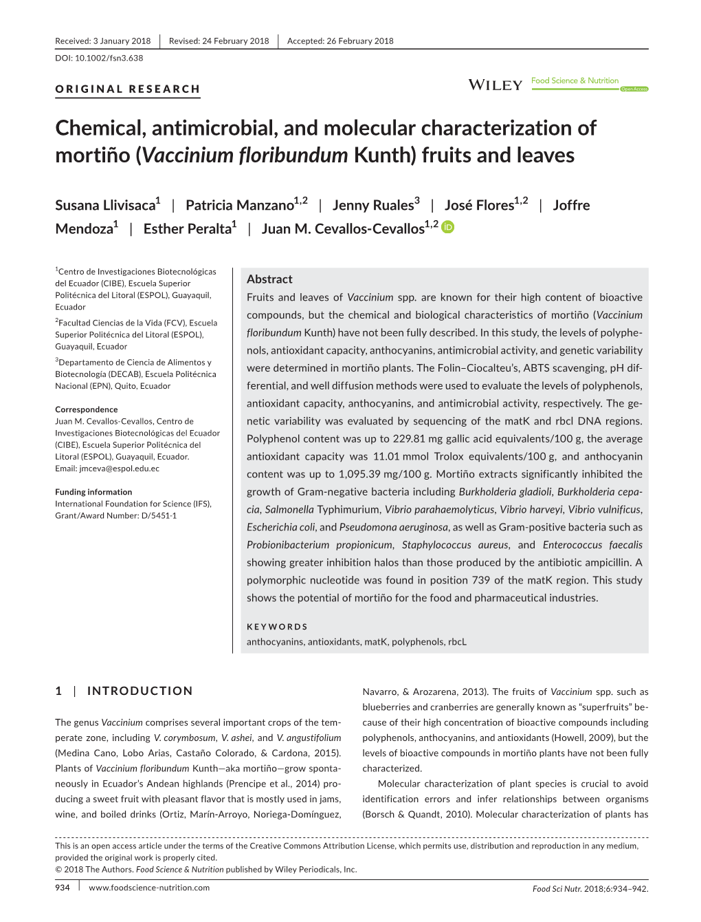 Chemical, Antimicrobial, and Molecular Characterization of Morti&